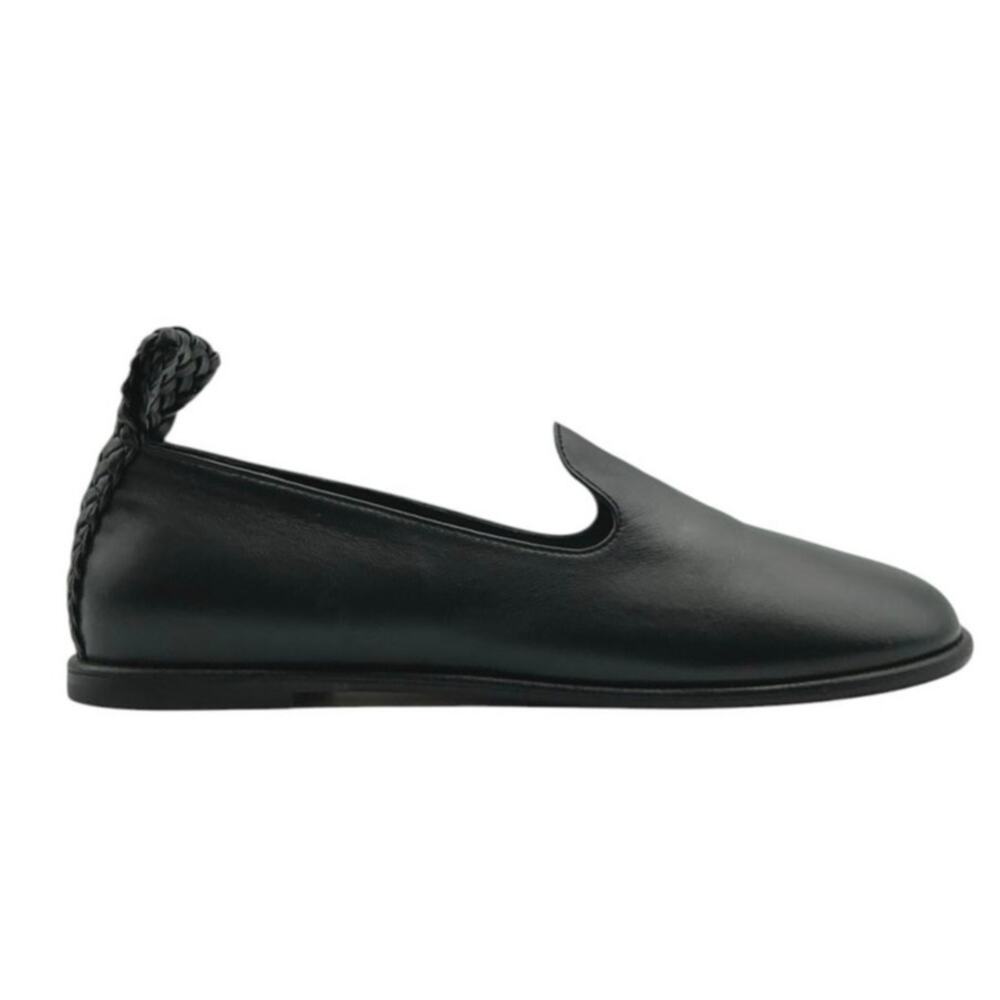 Dear Frances Mika Flat Black Leather Loafers Ballet Shoes Italy EU 37 1/2 US 7.5